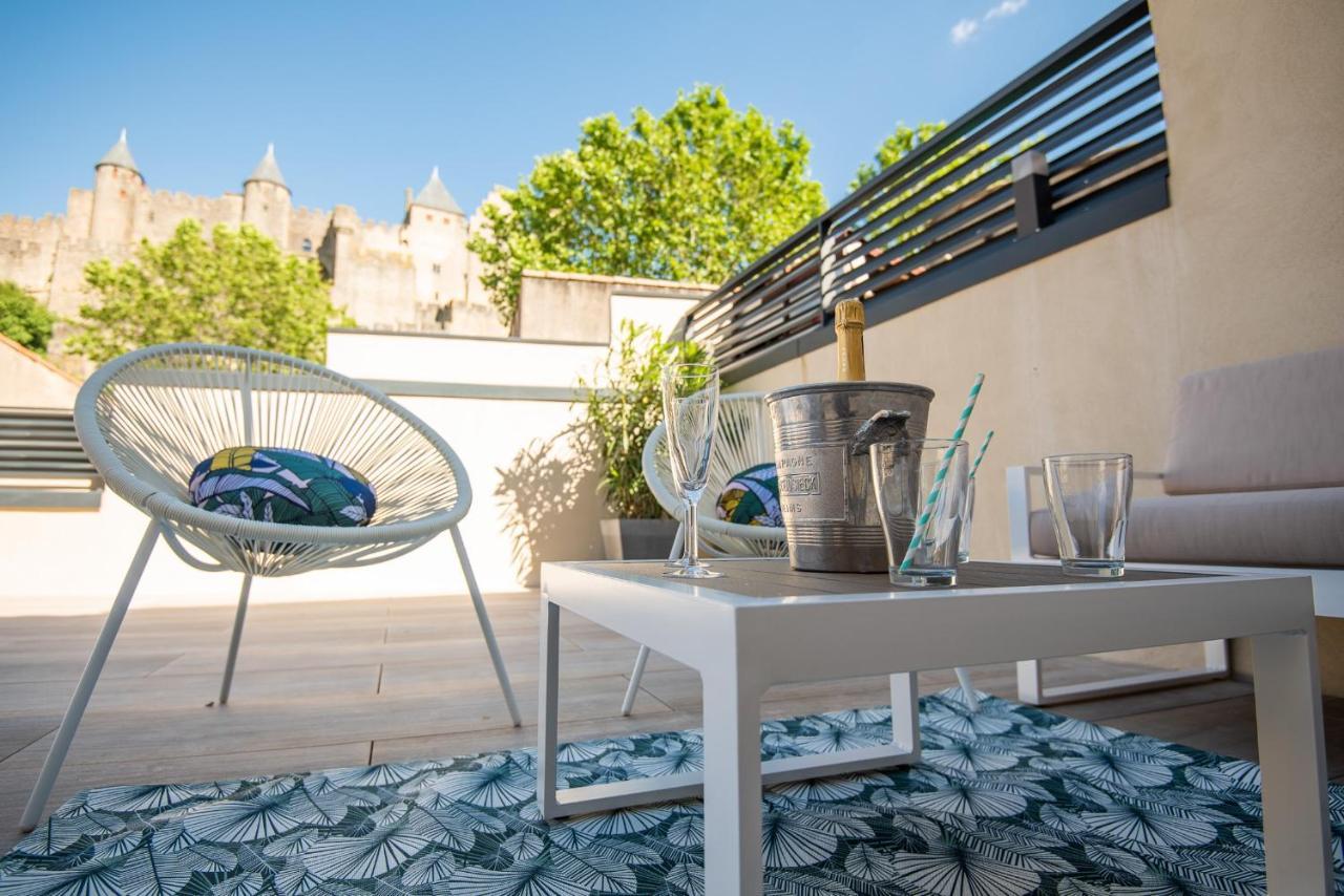 Апартаменты La Terrasse De La Tour Pinte. Каркассон Экстерьер фото